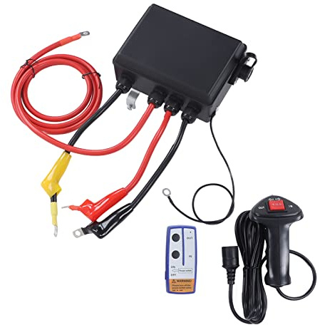KIMISS Kit de Télécommande de Treuil, Kit de Commutateur de Télécommande de Contrôleur de Treuil électrique Prise 3 Broches pour Treuil de Voiture ATV UTV 8000-20000LB