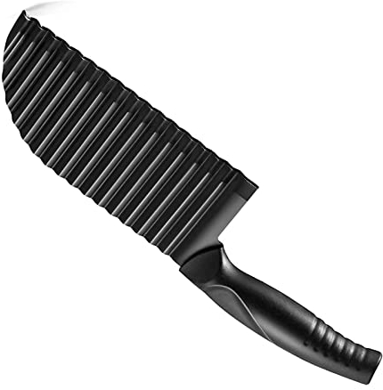 Cortador de ondas, cuchillo de corte, cuchillo de patata, cuchillo estriado, acero inoxidable, cortador de patatas fritas, ensalada de verduras y mantequilla