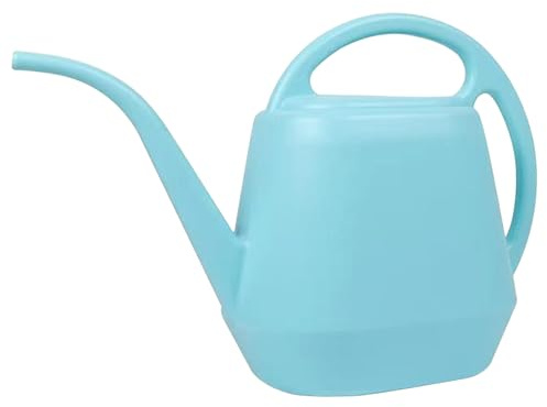 Hintyne Regadera De 4 litros para Interiores con Pico Largo Regadera para Plantas con Doble Asa Y Boca Ancha Antideslizante A Prueba De Humedad para Interiores Y Exteriores Cian