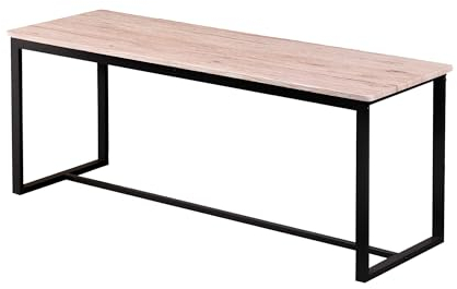 Banc Spetebo industriel - banc manger avec structure metal et placage bois moderne. Banc de cuisine pour assises additionnelles et maquillage. Dimensions: 120 x 35 cm.