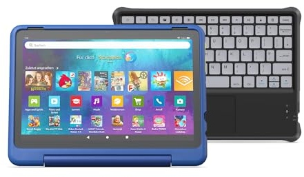 Amazon Fire HD 10 Kids Pro-Tablet + Kabellose Bluetooth-Tastatur „Made for Amazon“ für Kinder