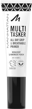 Manhattan Multi-Tasker All Day Grip & Breathable Primer, atmungsaktiver, transparenter Make-up-Primer mit feuchtigkeitsspendenden Eigenschaften, 24 ml