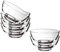 binsakao Glass Bowls Set of 6 - Small Clear Bowl - 255 ml Kitchen Prep Bowls - Bowl Set for Dessert, Ice Cream Toppings, Dips, Candy Dishes, Dishwasher Microwave Freezer Safe 11cm
