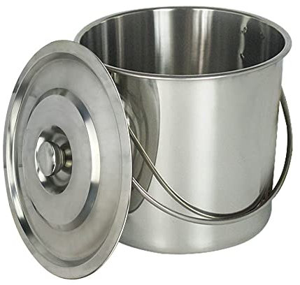 304 Stainless Steel Stockpot with Lid Thickened Bottom 20L Capacity Soup Pot with 2 Handles Stainless Steel Cookware for Kitchen