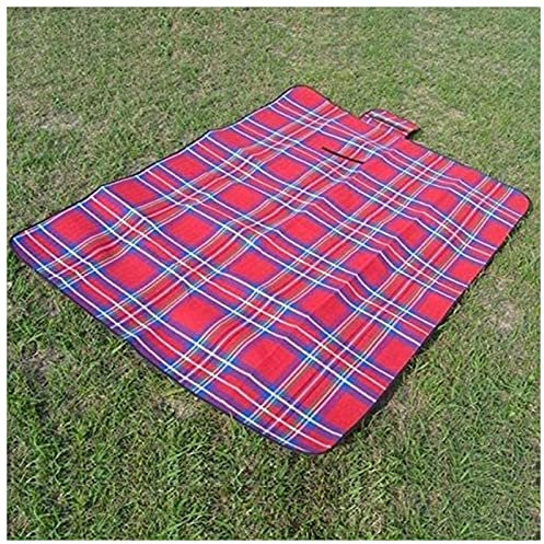 EUZLKDXU Picknickmatte Folding Isomatte im Freien Picknick am Strand Lightweig Wasserdichtes Schlafen Camping-Auflage-Matte Moistureproof Karierte Decke Picknickdecke(Red)