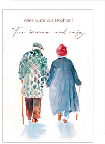 Edition Seidel Premium XXL Maxi Glückwunschkarte zur Hochzeit mit Umschlag Format DIN A4. Hochzeitskarte Grußkarte Vermählung Just Married Wedding Day Brautpaar (A4-H481)