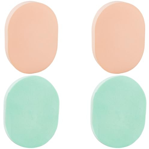 GORGECRAFT 4 pz Spugna Detergente per Il Viso Spugne Struccanti Riutilizzabili Spugne Ovali per Il Lavaggio del Viso Spugne per Il Trucco per Fondotinta Viso Pulizia Quotidiana Delicata Esfoliante