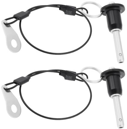 Briny River Lot de 2 goupilles à dégagement rapide en acier inoxydable 6 x 20 mm avec poignée pour auvent de bateau