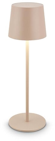 BRILONER - Lampada da tavolo LED senza fili IP44 con touch, dimmerabile, batteria ricaricabile, USBC, lampada da scrivania senza fili, lampada da comodino ricaricabile, 11x33cm, beige