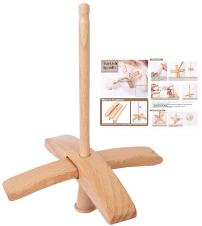 Drop Spindle | 7.48 Inches Hand Wool | Plant Fibre | Wooden Yarn Tool for Weaving Crocheting | 19cm Ergonomic Design | Ideal for Beginners and Textile Projects