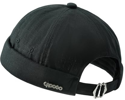 Clakllie Schnelltrocknend Docker Cap Sommer Cap Ohne Schirm Adjustable Hafenmütze Brimless Hat Rolled Cuff Harbour Hat Bikermütze Quick Dry Seemannsmütze