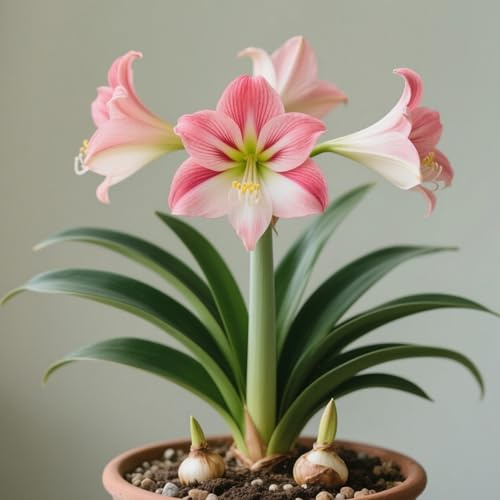 Amaryllis – für eine warme und gemütliche Deko-Atmosphäre.-2zwiebeln-N