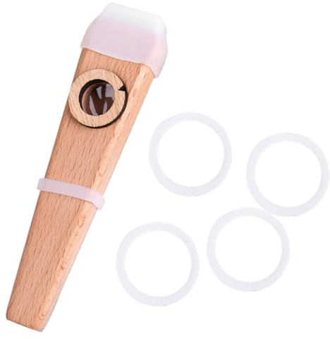 Professionelles Holz Kazoo für Gitarrenbegleitung, Tragbares Instrument | 1 Satz, Leicht zu Spielen, Starke Resonanz, für Ukulele und Gitarre, Geeignet für Jung und Alt