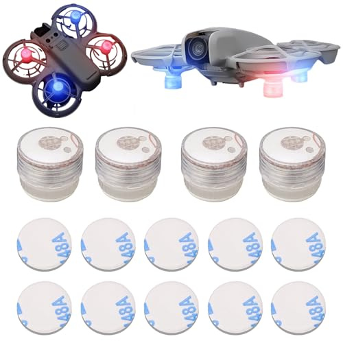 OURHZTB 4PCS Drone Strobe Lights Quick Flashing LED Navigation Light Kit for DJI Neo, Neo 2, Mini 5 Pro, Avata 2, Air 3S & Other RC Drone Accessories Anti Collision Lights