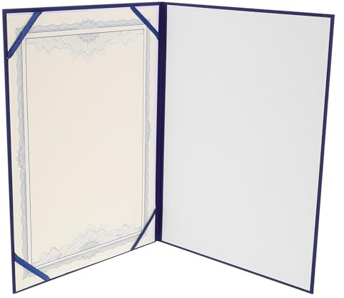 SHERCHPRY Étui de Protection pour Certificat A4 28,5x22,5 Cm en Papier Bleu Léger Couvrant Dossier Présentation Usage Bureau Scolaire