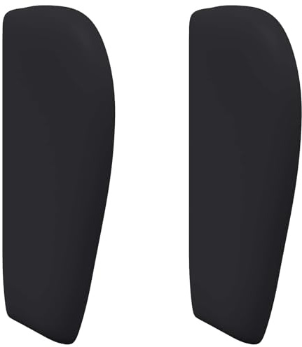 Owoxanthellate Kopfteil Wave Ear Schwarz40x23x6cm | Gepolstertes Bettkopfteil Ersatzteil aus PVC und Schaumstoff | Modernes Bett-Rückenteil Wandkissen für Schlafzimmer Bettzubehör