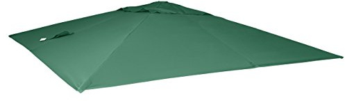 Mendler Ersatz-Bezug Luxus-Ampelschirm HWC-A96 3x4m Polyester - dunkelgrün
