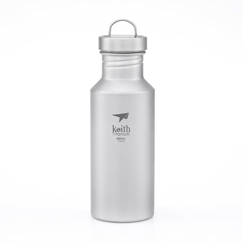 Keith Ti3031-550ml - Bottiglia d'acqua in titanio per campeggio all'aperto
