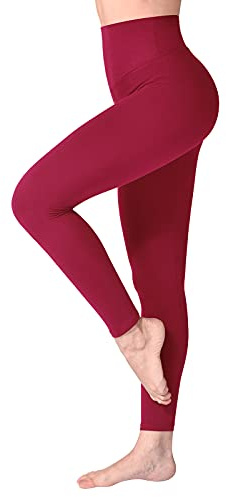 SINOPHANT Hög midja Leggings för kvinnor, Smörig Mjuk Elastisk Ogenomskinlig Tummy Control Leggings, Plus Size Workout Gym Yoga Stretchiga Byxor