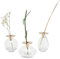 LUUK LIFESTYLE Set di decorazione di vasi in vetro, design a sfera, vaso in vetro piccolo, rotondo, vaso decorativo, filigrana