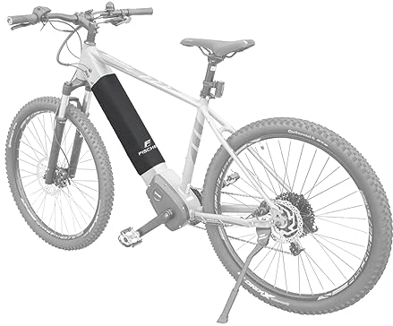 FISCHER 50394 Protective Case for Integrated E-Bike Battery, Neoprene, Black, Protection Against Wet, Dust and Dirt, Universal Attachment