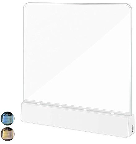 Deelessgz Book Light,Battery Powered Flat Plate led Book lamp,Brightness Adjustable,2 Color Temperature,Kids Book Light for Reading in Bed at Night Clip on Book Lovers Gifts (Warm)