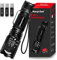 morpilot Torcia UV 2 in 1, LED Luce Nera 500 Lumen, Messa a Fuoco Regolabile, Rilevatore di Urina e Banconote da Compagnia, Impermeabile IPX4, con 3 Batterie, nero