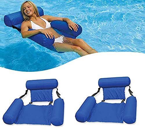 HUAFU Inflatable Swimming Floating Chair Pool Floats Adult Water Chair Lounge Inflatable Water Floating Hammock Portable Swimming Pools Hammock Rafts Lounge Water Inflatable Floating Bed Sofa