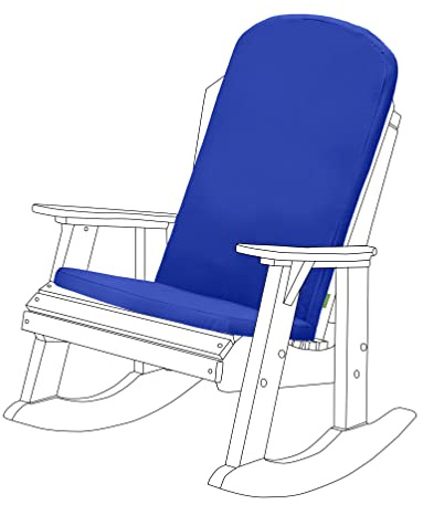 Gardenista Garten Premium Adirondack-Stuhlkissen | Hochlehner-Kissen mit sicheren Bändern | Wasserabweisend und leicht rutschfeste Patio-Stuhlkissen | Einfach abwischbare Sitzkissen (Blau)