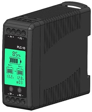 SolaMr Equilibrador de Voltaje de Bateria, Balanceador de Carga, Battery Equalizer de 12V/24V/48V/60V/72V/96V para Batería de Plomo Ácido/LiFePO4 y Litio para Sistemas de Carga Solar - PLC-10