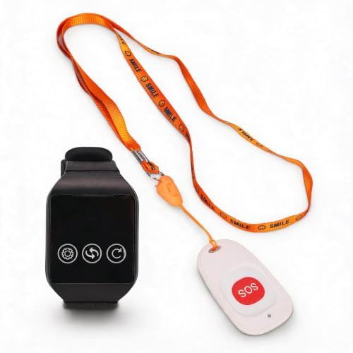 Localizador de Cuidador Inalámbrico, Botón de Llamada SOS, Sistema de Alerta de Enfermera Remota, Vibración de Señal Estable con Cordón para Hospitales de Pacientes Ancianos