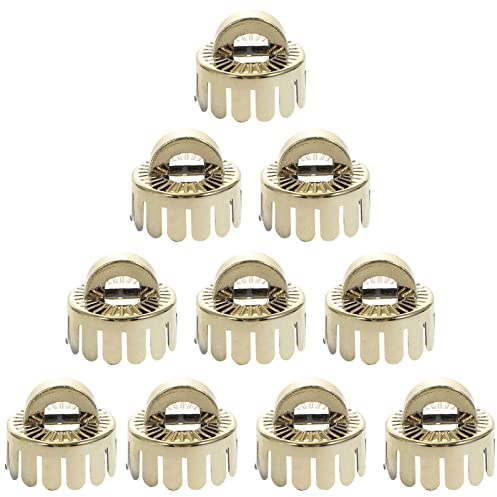 Toddmomy Ersatz-Ornamentkappen 10 Stück Weihnachtsschmuckkappen Ersatzschmuckkappen Weihnachtsaufhängerkappen für DIY-Bastelarbeiten 1 2 cm Goldene Verzierungskappen