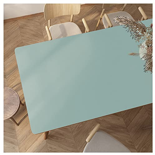 Schreibtischunterlage Leder Abwischbar Schreibtischmatte Rutschfest Tischschutzunterlage Large Mousepad Tischdecke Nach Mass für Esstisch Schreibtisch Tischunterlage (Size:90×120cm,Color:Hellblau)