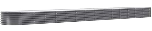 vidaXL Lit surélevé de Jardin Acier Enduit de Poudre Anthracite