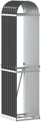 vidaXL Log Holder Anthracite 40x45x170 cm Galvanised Steel