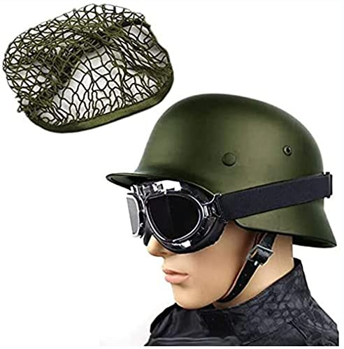 Agashi Ww2 Deutscher M35-Helm, Armee-Stahlhelm, Airsoft,Ball, Militärausrüstung, 2. Weltkrieg, Schutzhelm-Nachbildung Für Cs-Rollenspiele Im Freien/B