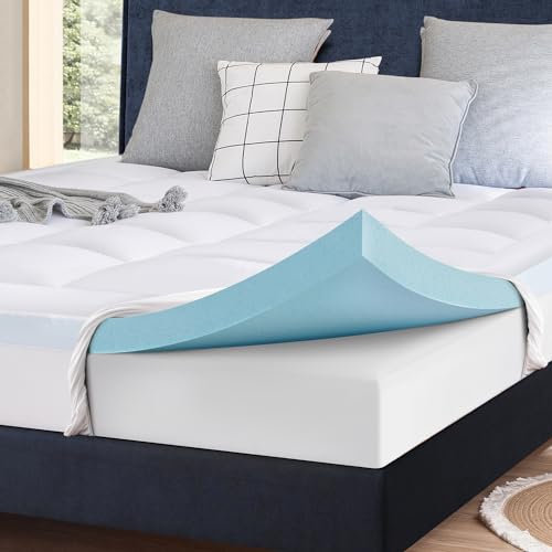 ELEMUSE Gel Topper H4 Memory Schaum Matratzen Topper 120x200cm mit Waschbar Bezug,7cm hoch Matratzentopper für Boxspringbett Stützschaum Atmungsaktiv Druckverteilung