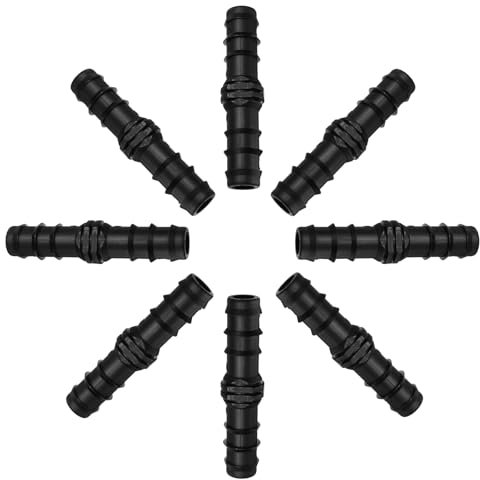 QUARKZMAN Portagocce Gocciolatoio Tubo Connettore 16PE Tubo Raccordo Dritto per Giardino Agricolo Irrigazione Sistema Plastica 20pz