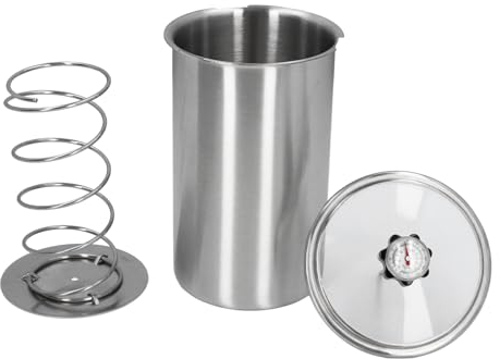 Prosciutto per carne, macchina per prosciutto, acciaio inox, pressa per carne, macchina a pressione, pentola a pressione con termometro, coperchio trasparente visibile, pressa per cottura del