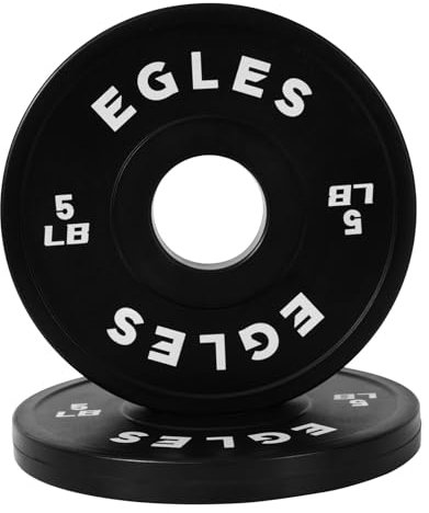 EGLES Wechselscheiben Paar 2,3 kg schwarz gummierte Hantelscheiben in Paaren olympische Hantelscheiben passend für 5,1 cm Langhanteln Krafttraining Hantelscheiben Gym & Fitness Wechselscheiben