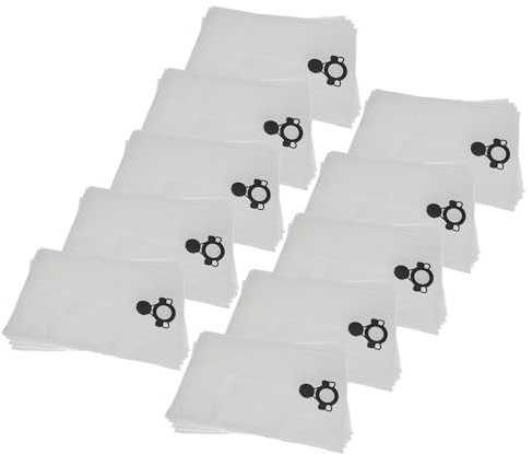 vhbw 50x sacchetto compatibile con Flex VCE 44 M AC, VCE 44 H AC, VCE 44 L AC Kit, VCE 44 L AC aspirapolvere - 52,5cm x 39cm Bianco