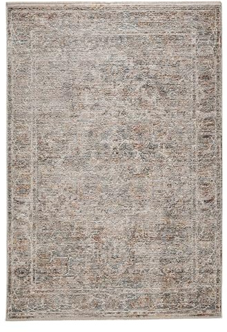 benuta Nest Teppich Anwar - Grau/Beige 120x170 cm - Kunstfaser - Rechteckig & im Style: Traditionell, Orient Style - Pflegeleicht für Wohnzimmer Schlafzimmer