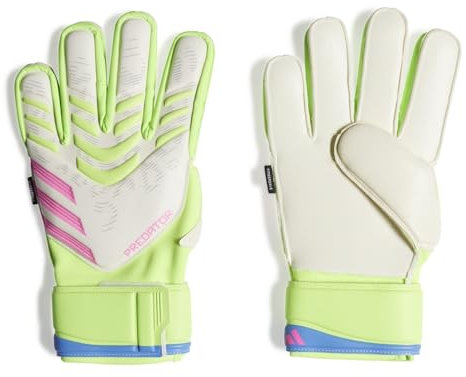 adidas Predator Match Fingersave Torwarthandschuhe, Uni, Erwachsene, Weiß/Lucem/Lucpnk, Größe 40 1/2 EU