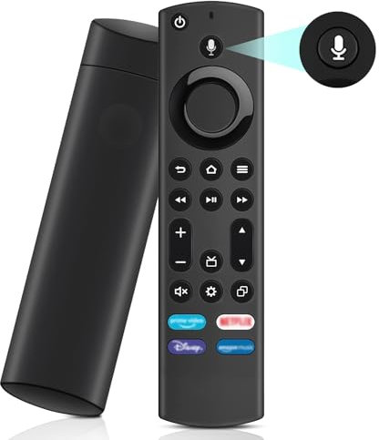 Pixelure Telecomando di Ricambio Vocale (4° Gen) per Smart TV Stick 2nd & 3rd Gen, Smart TV Cube 1st & 2nd Gen con Funzione Vocale