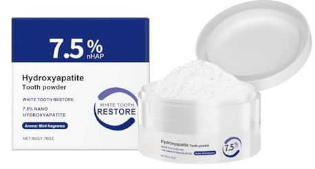 Hydroxyapatite Tooth Powder, Nano Hydroxyapatite Toothpaste, Natural Enamel Repair & Sensitivity Relief, Fluoride-Free with 7.5% Nano Hydroxyapatite, Deep Cleaning Care Tooth Powder (1 Pcs)