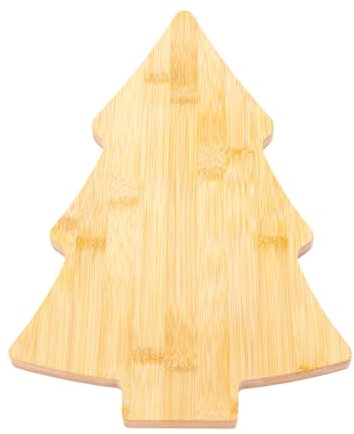 Zenker Tagliere di Natale in Bambù 100% Certificato FSC - Design Albero di Natale 38x24x1,5 cm - Vassoio da portata ideale per Antipasti, Salumi, Formaggi e Dolci Natalizi