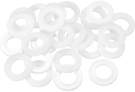 QUARKZMAN 25Pcs M18 Rondelle Piatte 18mm ID 32mm OD 3mm Spessori Bianco | Per Viti Bulloni Riparazione Idraulica Rubinetto Da Giardino, Rondella Liscia, In Plastica, In Nylon