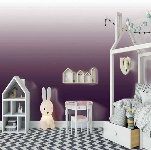 XLMING Grand Art Simple En Dégradé De Violet 3D Papier Peint Luxe Décoration Manger Adulte Intérieure Salon Canapé Chambre Fond TV Mur-430cm×300cm