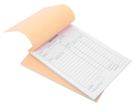 WRITWAA Talonarios Autocopiativos Triples para Pequeñas Empresas Libro de Recibos y Facturas 60 Hojas por Talonario Papel Duradero Tablero de Escritura Resistente Gestión de Pedidos y