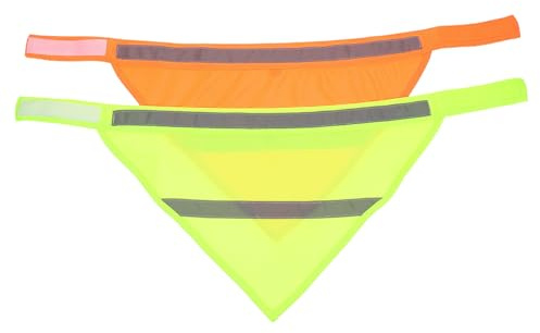 IMIKEYA Reflektierende Hundebandanas Waschbar und Leicht zu Reinigen aus Polyester 2 Stück für Nächtliche Spaziergänge zur Erhöhten von Welpen und Hunden